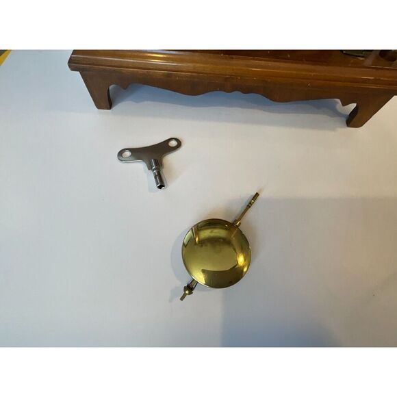 Vintage Daneker Pillar and Scroll Mantel Clock 8 day Westminster chime - Picture 10 of 11